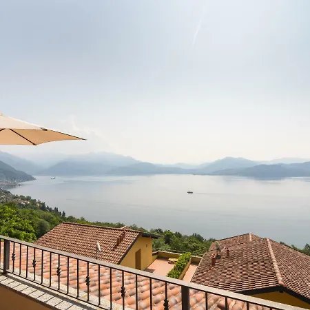 Panoramic House In A Upon The Green Hills Overlooking Lake Maggiore Apartment Oggebbio